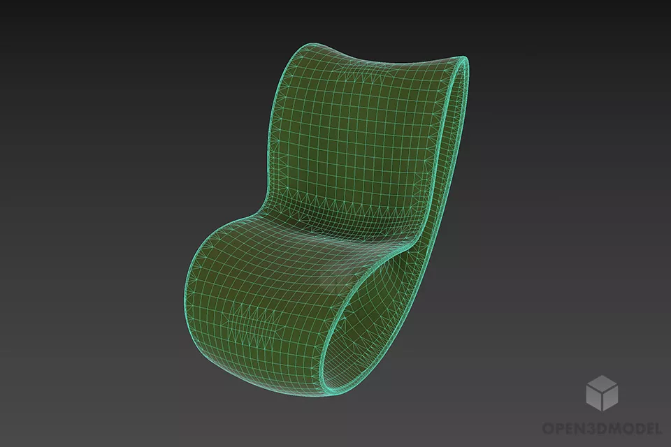 Modernism Chair, Curved Chair Magis 3d model 2