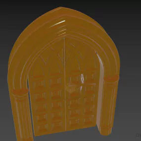 Muslim Temple Entrance Door 3d model
