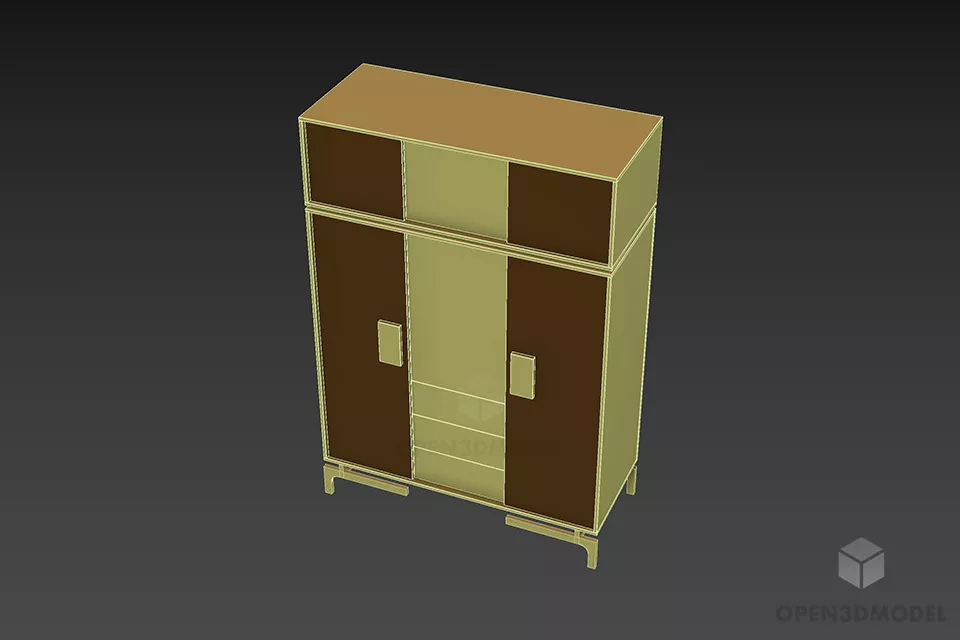 Entrance High Wardrobe Furniture 3d model 3