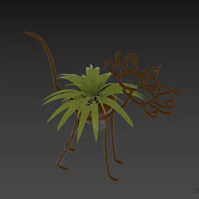 Steel Rack For Flowers Pot 3d model