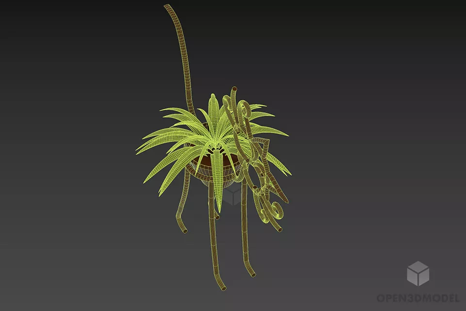 Steel Rack For Flowers Pot 3d model 3