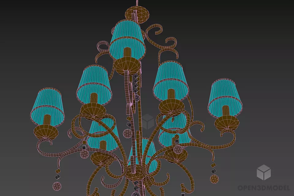 Antique Pendant Lamp, Boutique Lamp Furniture 3d model 3