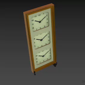Three Clocks Decorative 3d model