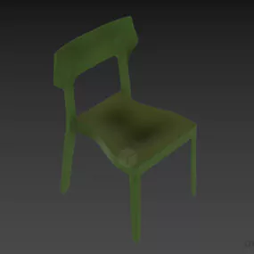 Plastic Chair Transparent Material 3d model