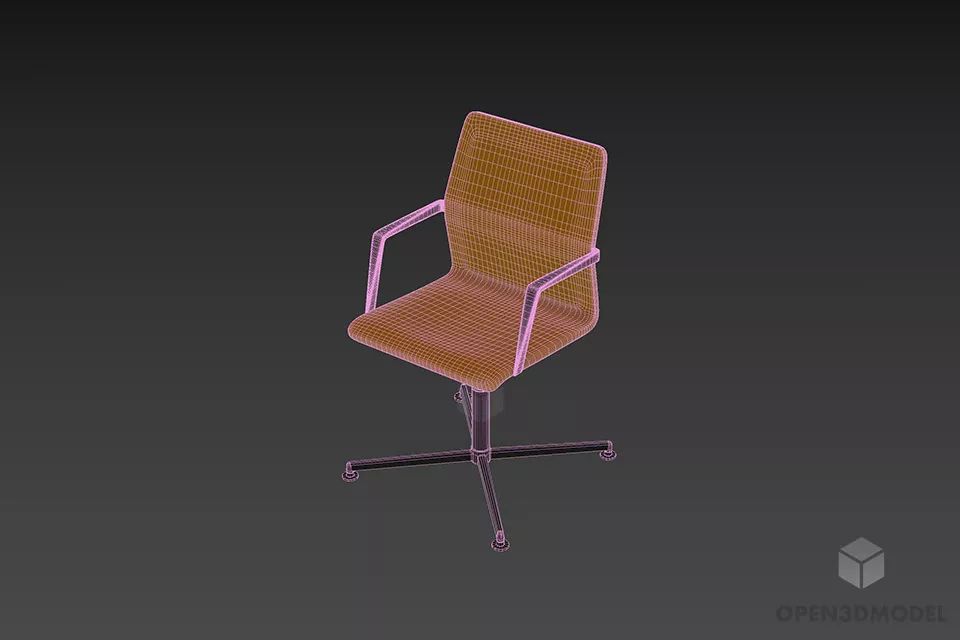 Modern Office Armchair Weisners 3d model 2