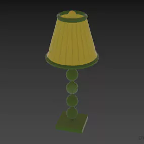 Antique Table Lamp With Spheres Holder 3d model