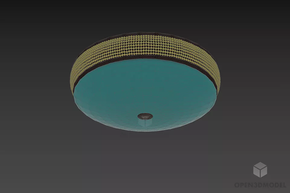 Circle Ceiling Lamp For Balcony 3d model 3