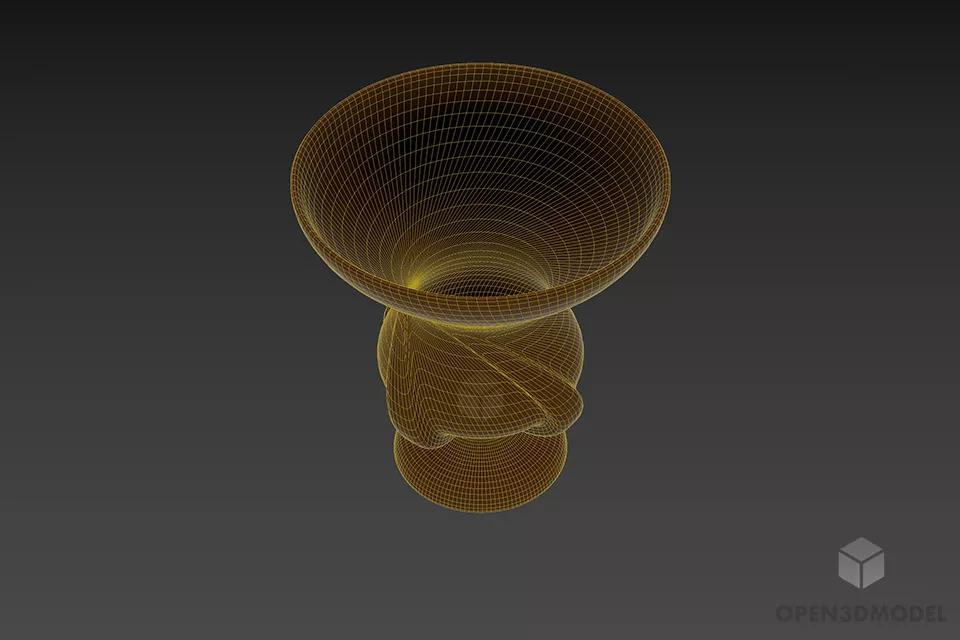 Stone Vase For Garden Decoration 3d model 2
