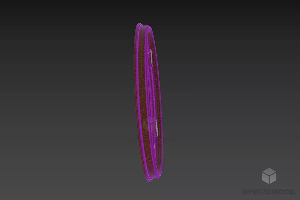 Circular Picture Frame Decoration 3d model 2
