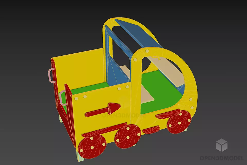 Playground Kid Truck Lego 3d model 3