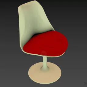 Restaurant Bar Chair With Circle Leg 3d model