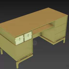Staff Wooden Work Table For Office 3d model