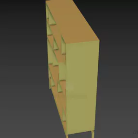 Living Room Wood Rack, Shelf Wood Material 3d model