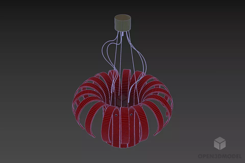 Modernism Ceiling Lamp Cylinder Lantern Shade 3d model 3