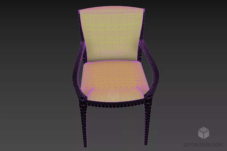Restaurant Armchair Bernhard 3d model 3