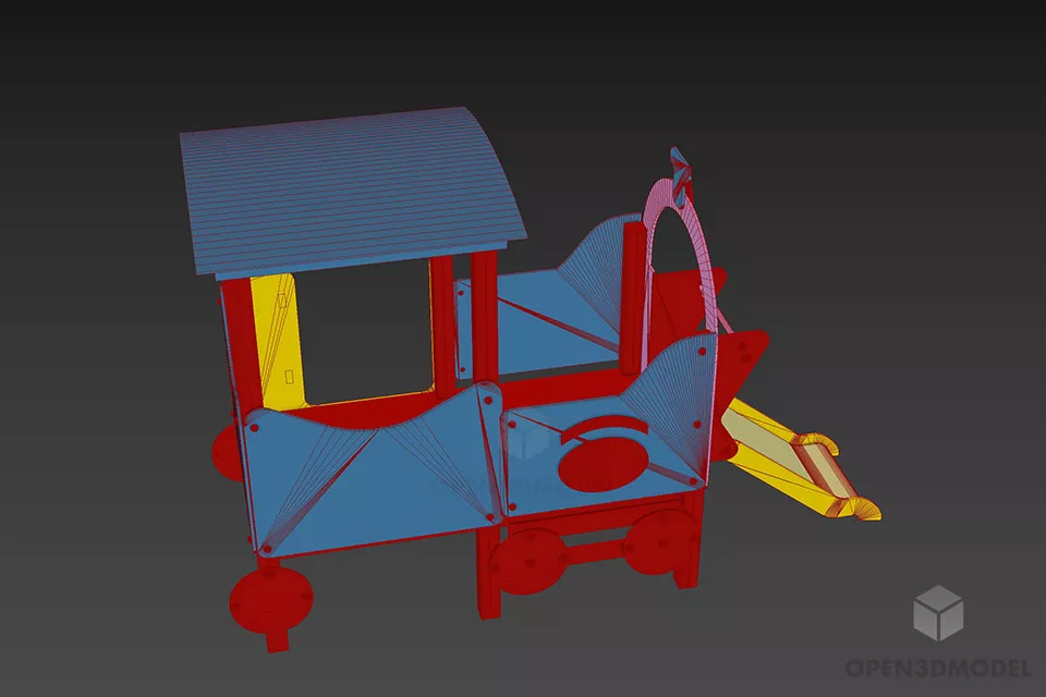 Playground Cart Vehicle 3d model 2