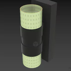 Sconce Wall Lamp Silver Style 3d model