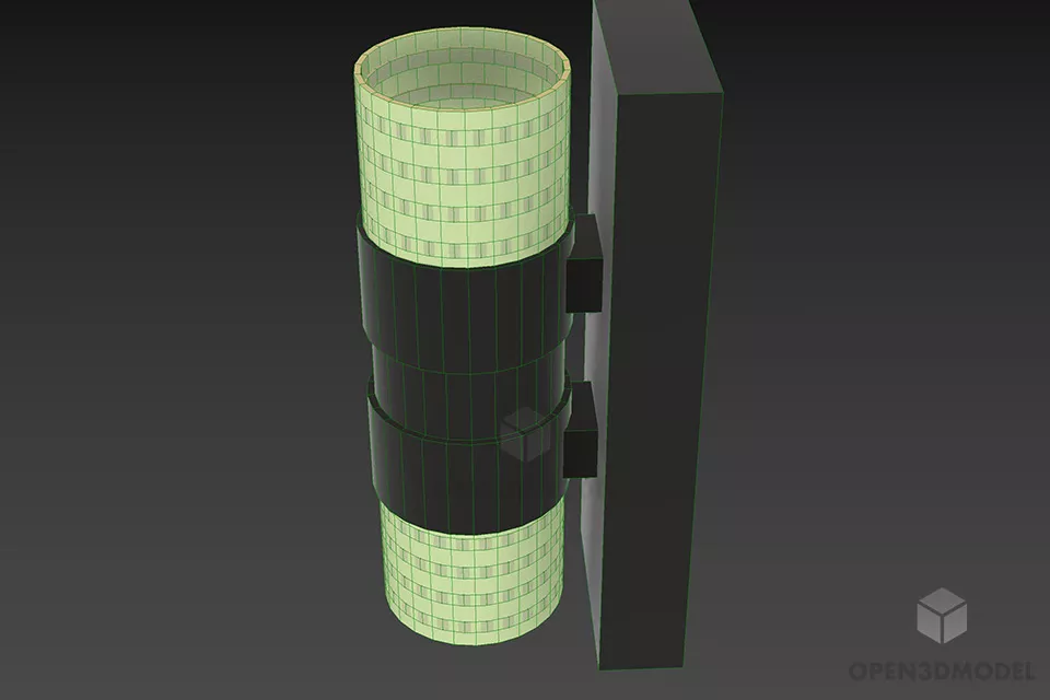 Sconce Wall Lamp Silver Style 3d model 3