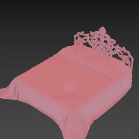 Bed With White Mattress 3d model