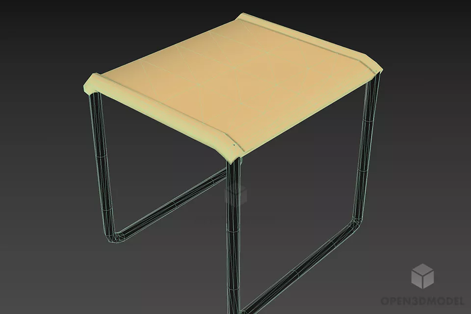 Simple Foldable Seat 3d model 2