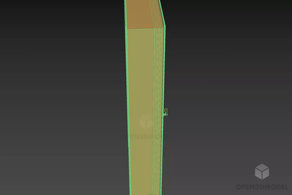 Door With Three Windows Modern Style 3d model 3