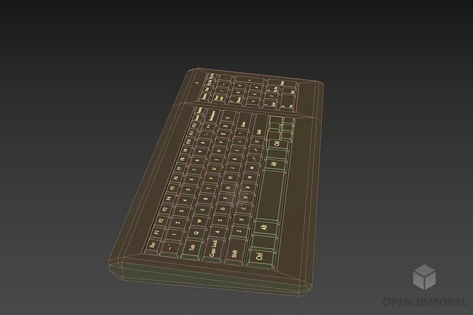 Keyboard Logitech Black Color 3d model 3