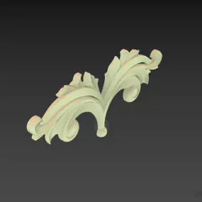 Decorative Plaster Floral Shape 3d model