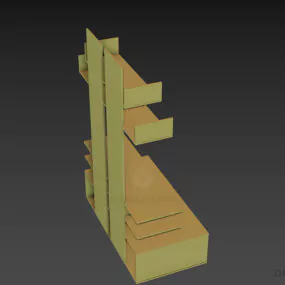 Living Room Rack Asian Decorative 3d model