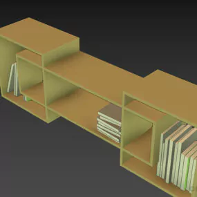Shelf Box With Decorative Ware 3d model