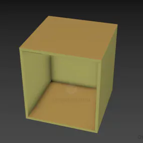 Nightstand Square Shape 3d model