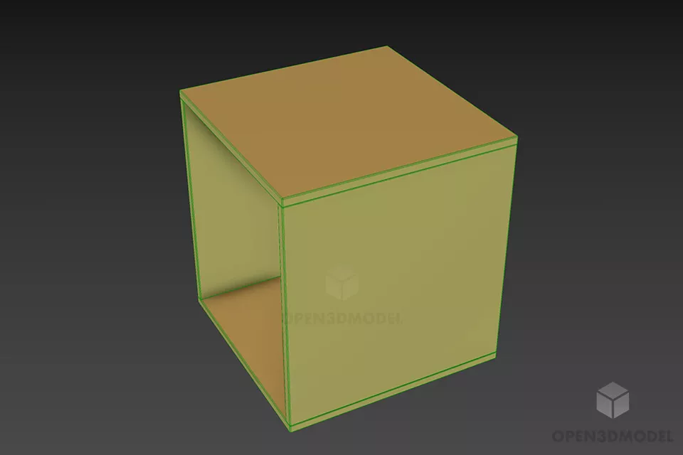 Nightstand Square Shape 3d model 3