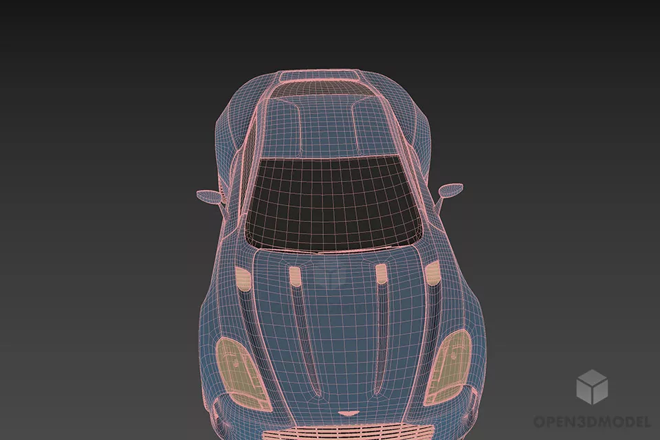 Sports Car Aston Martin One 3d model 3