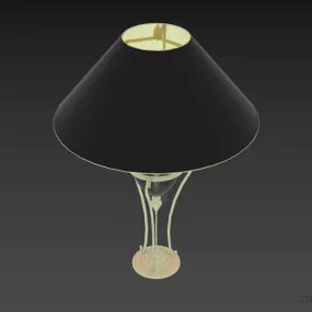 Vintage Hotel Table Lamp With Steel Stand 3d model