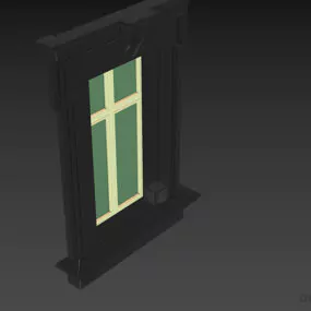 European Window Frame 3d model