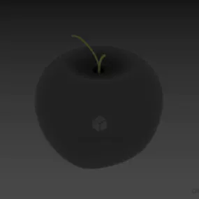 Red Fresh Apple Fruit 3d model
