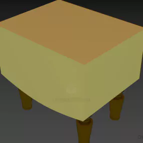 Nightstand With Silver Stand 3d model