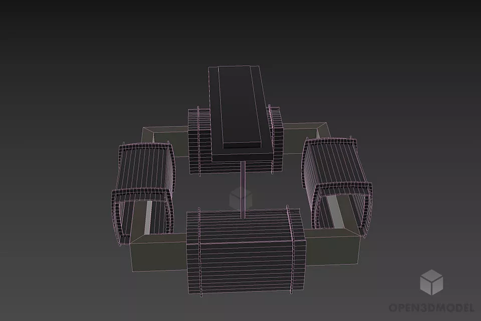 Ceiling Lamp With Square Frame 3d model 3 Ceiling Lamp With Square Frame 3d model 3
