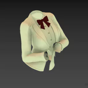 Red Fashion Suit 3d model