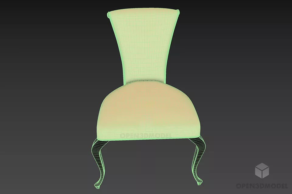 Curved Leg Chair 3d model 3