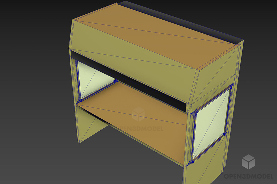 Shelf Rack Laminar Cabinet 3d model 2