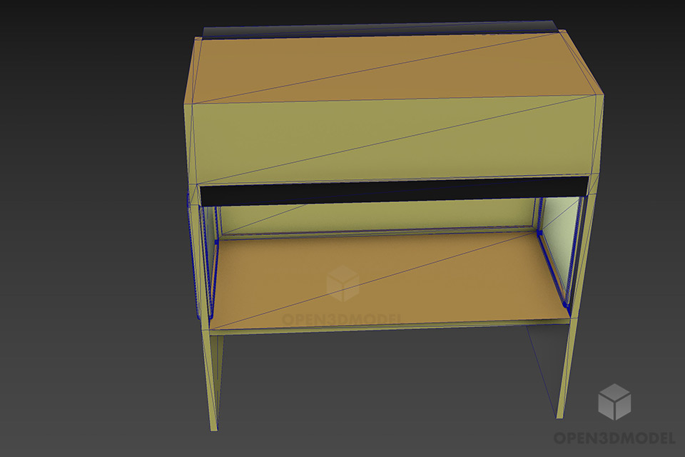 Shelf Rack Laminar Cabinet 3d model 3