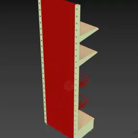 Supermarket Shelves Empty 3d model