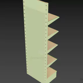 Market Shelves Empty 3d model