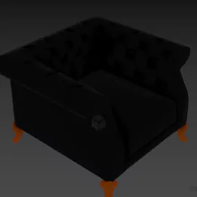 Antique Tufted Armchair Morri 3d model