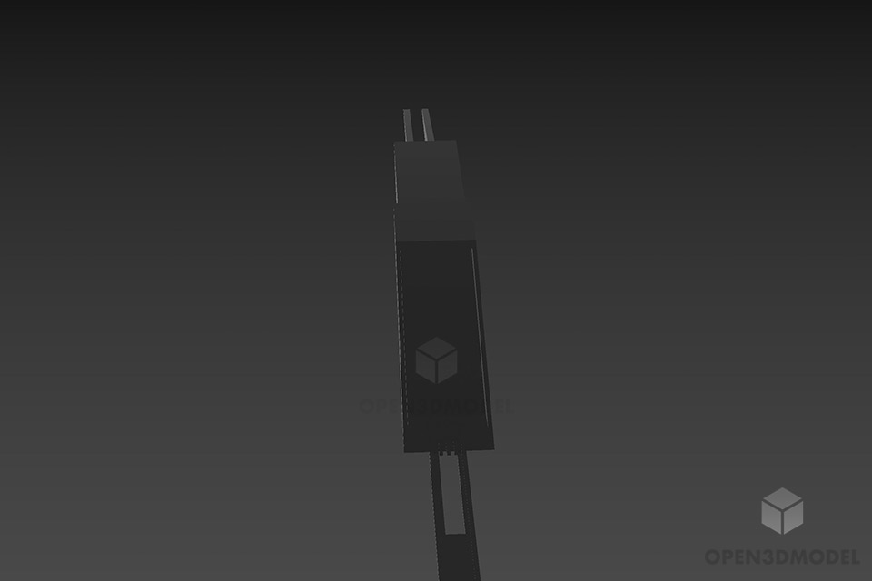 Square Monitor Lcd Early Design 3d model 3