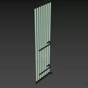 Heated Towel Rail Vertical Wall Mounted 3d model