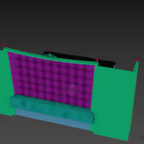 Tufted Bed Back Panel 3d model