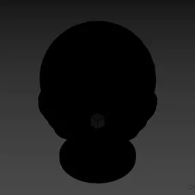 Round Vase With Plant Hedge 3d model