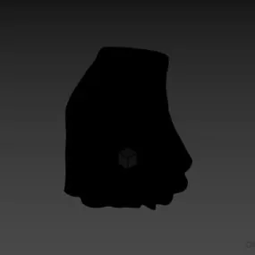 Woman Skirt Yellow Color 3d model