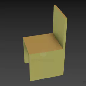 Simple Panel Chair 3d model